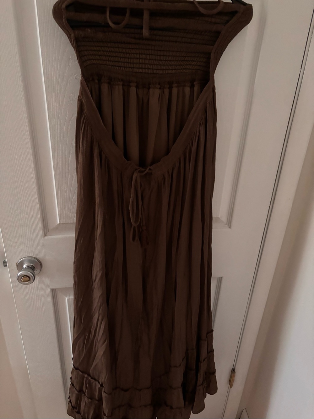 Altar'd State Brown Tiered Maxi Skirt